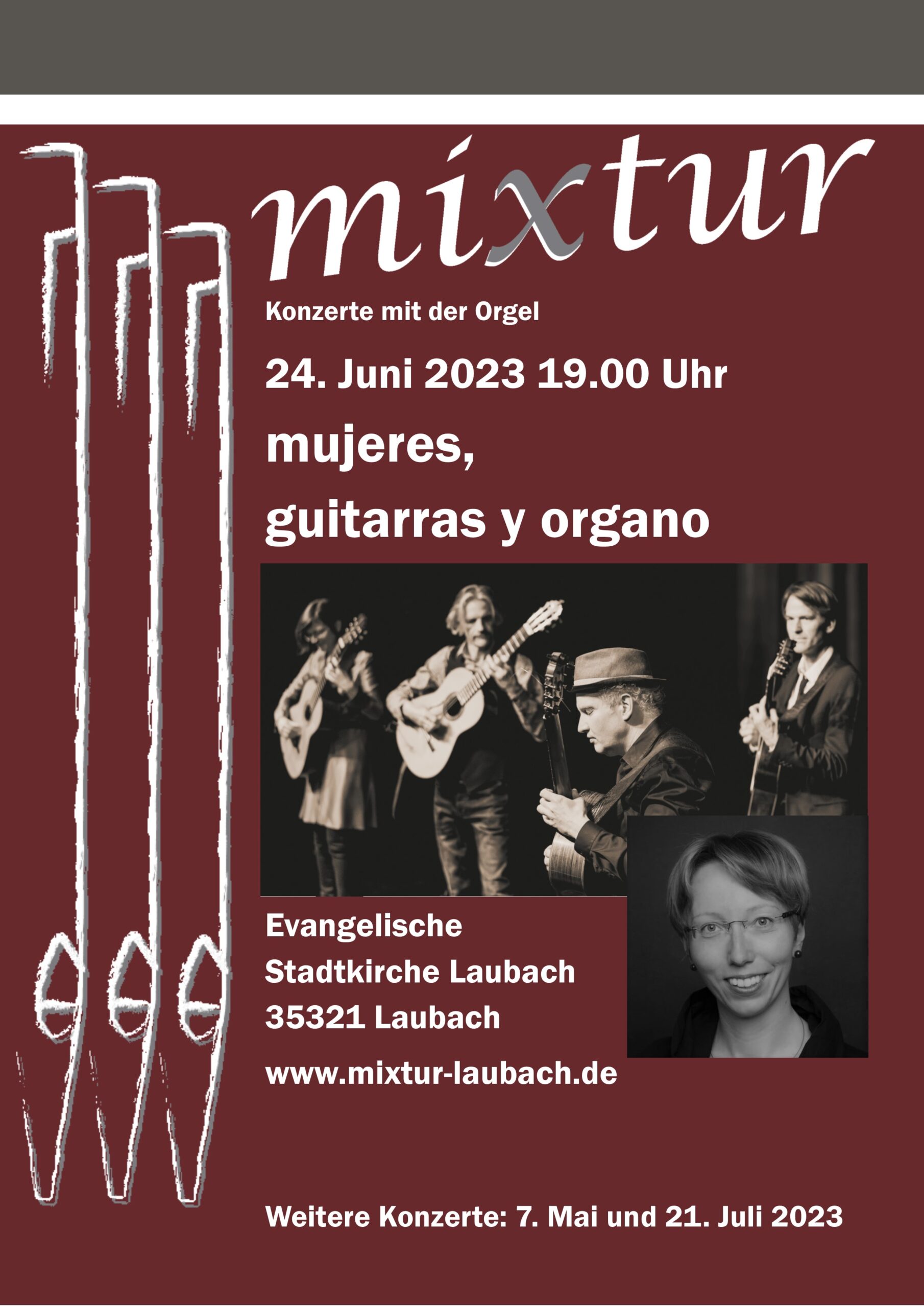 "mixtur" Konzerte mit der Orgel "mujeres, guitarras y organo"