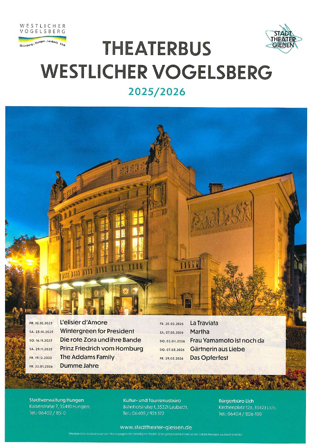 Der Stadttheater-Bus bringt Sie zu „The Addams Family“ – Musical-Comedy