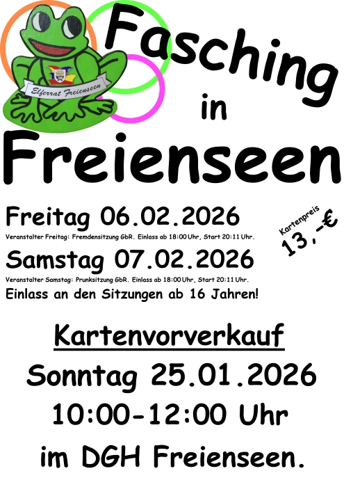 Samstag Sitzung Fasching Freienseen