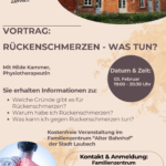 Vortrag: Rückenschmerzen - was tun?