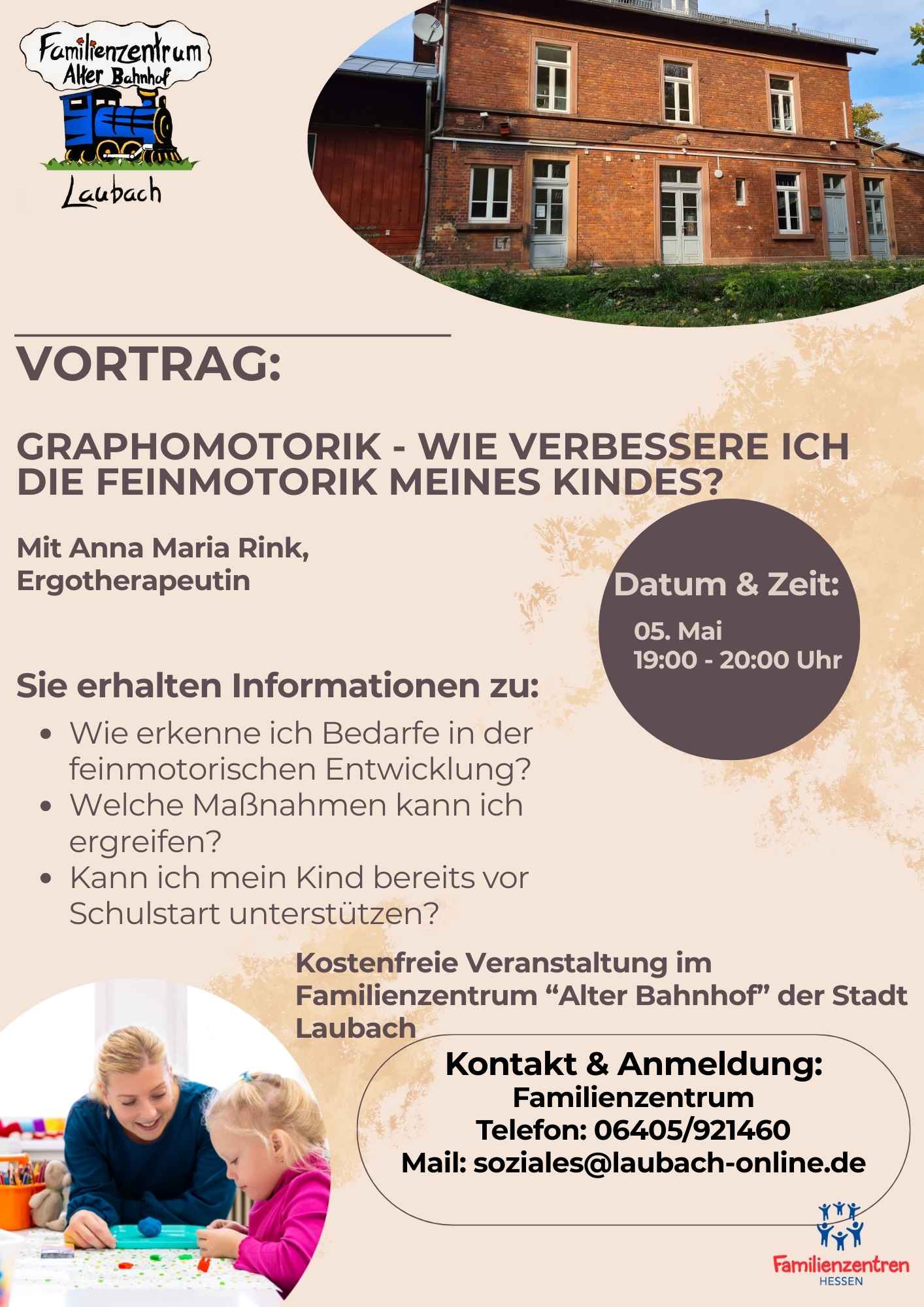 Vortrag: Graphomotorik - wie verbessere ich die Feinmotorik meines Kindes?