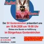 "Haltet den Hasen!" Simtshäuser Dorftheater in Gonterskirchen