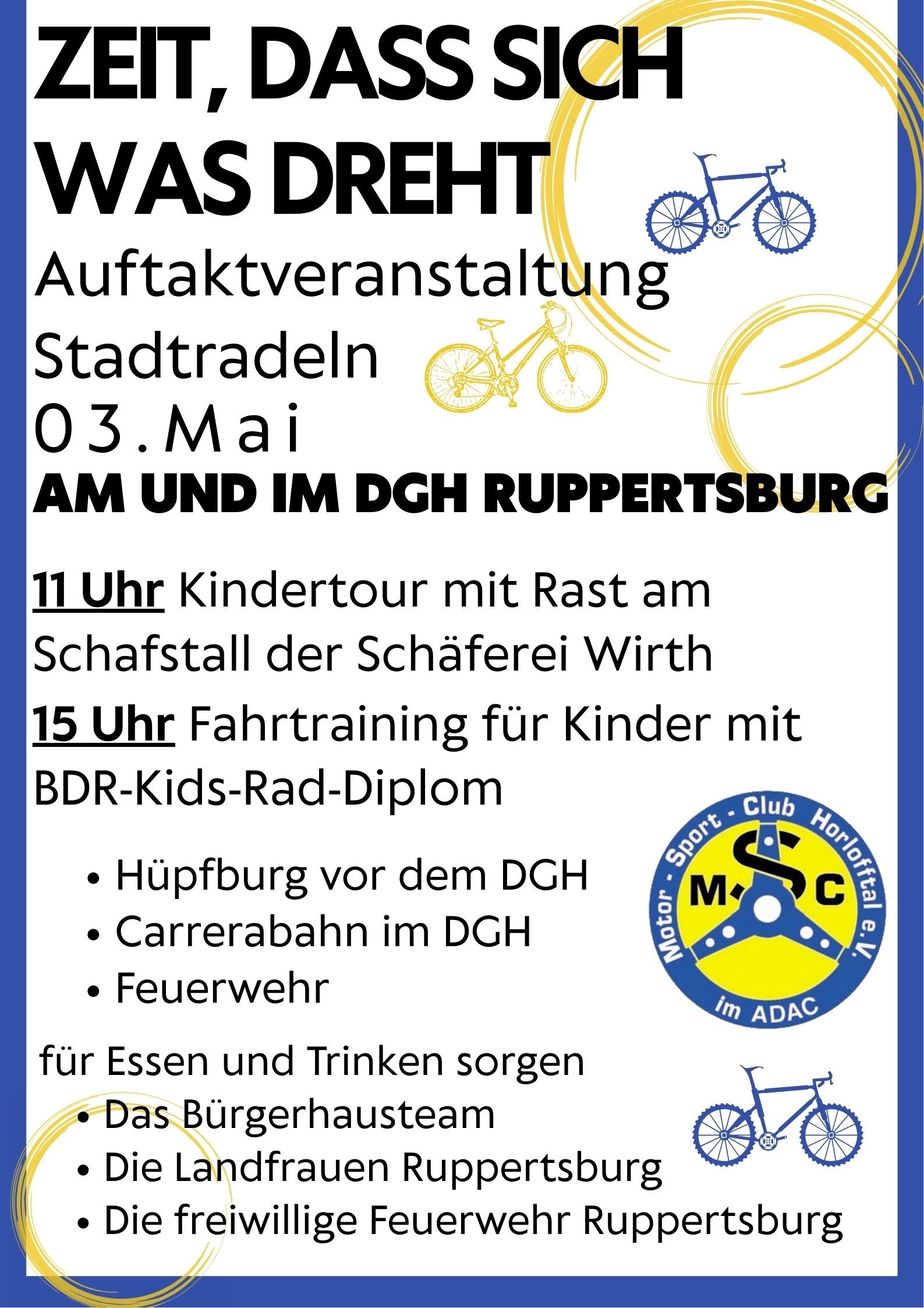 Zeit, das sich was dreht! Auftraktveranstaltung "Stadtradeln"